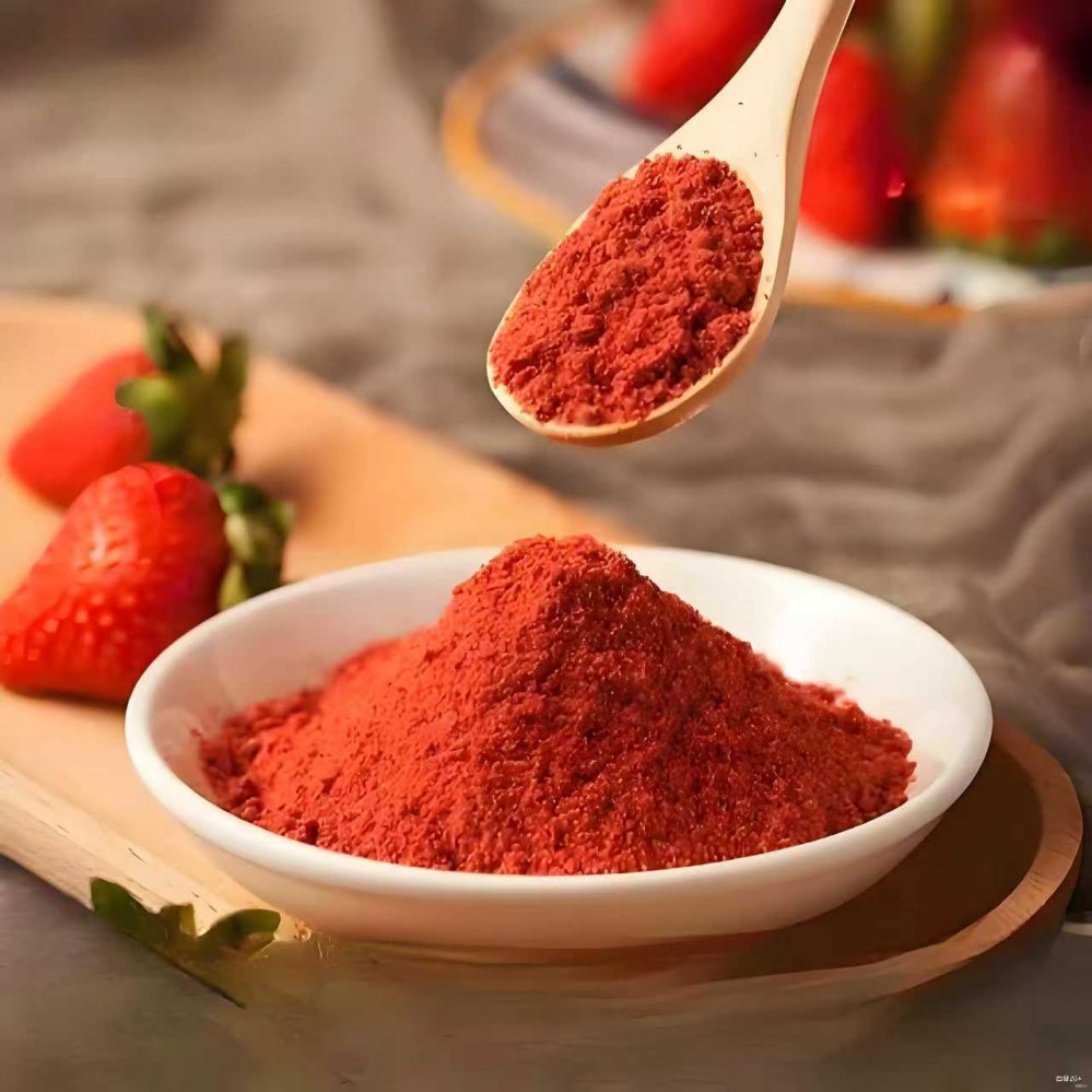 What sets strawberry powder apart from actual strawberries